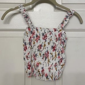 Crop top and high rise linen shorts set